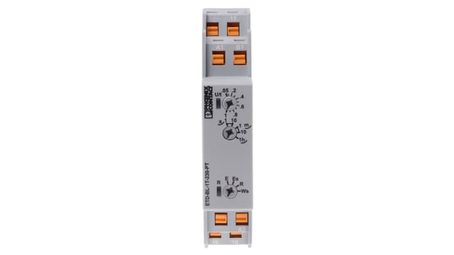 Phoenix Contact ETD-BL-1T-230-PT Series DIN Rail Mount Timer Relay, 24V, 2-Contact, 0.05 s → 1h, SPDT | 2905814