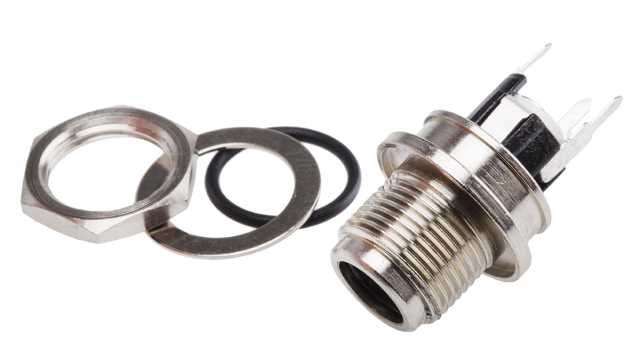 Switchcraft, PCL7 Straight DC Socket 5A, 30.0 V, Panel Mount, length 26.3 mm, Silver, IP68 | PCL722AS