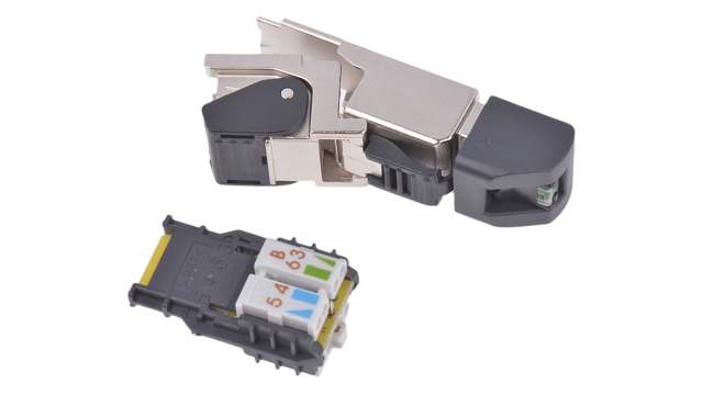 Telegartner J00026A Series RJ45 Connector Male, Cable Shielded Straight 1 Port 8 Way | J00026A2003