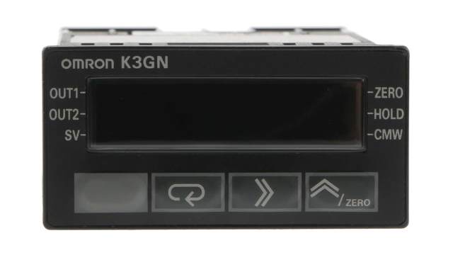 Omron K3GN 7 Segment LCD Digital Panel Multifunction Meter for Pulse, Current, Voltage,  22.2 mm  x 45 mm Calibrated | K3GN-PDC 24VDC