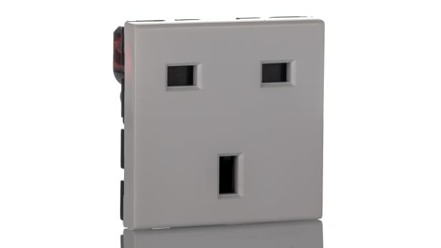 Weidmüller IE Black, White 1 Gang Plug Socket, 13 A Outdoor, Type G - British | 1450770000
