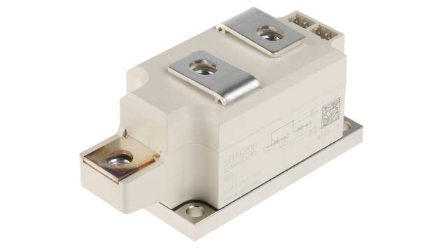 Semikron Danfoss SKKT 250/16 E, Dual Thyristor Module 1600 V 9 kA, 250 A 200 mA 1.4 V 7-Pin | SKKT 250/16 E