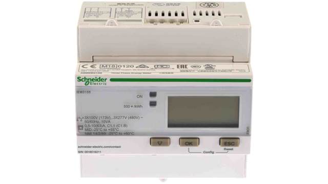 Schneider Electric 3 Phase LCD Energy Meter, Type Energy Meter | A9MEM3155