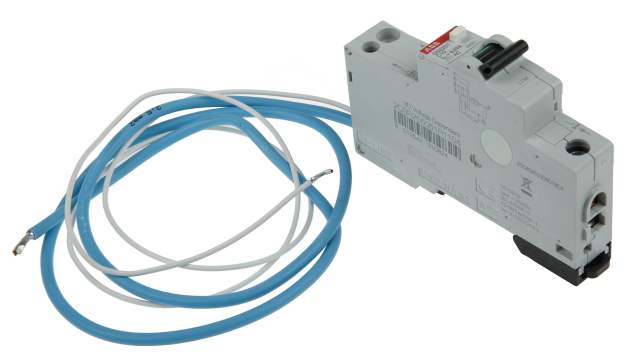 ABB Residual Current Circuit Breaker with Overload Protection, 10 A Current Rating, 1-Pole, 30 mA Trip Sensitivity, Type | 2CSR255051R1104  DSE201 C10 AC30 - N Blue