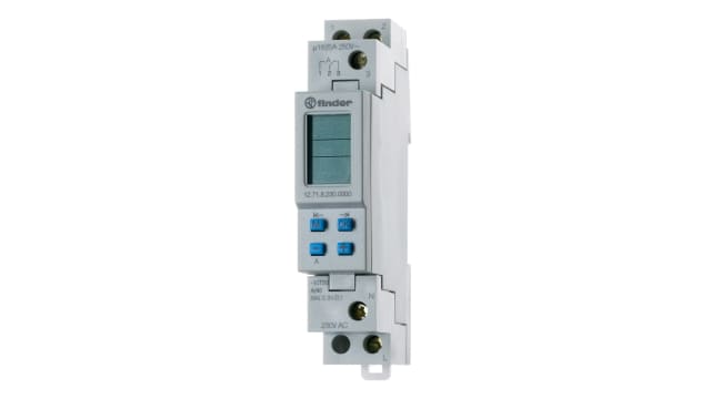 Finder Digital 12 DIN Rail Time Switch, 1-Channel 230 V | 12.71.8.230.0000