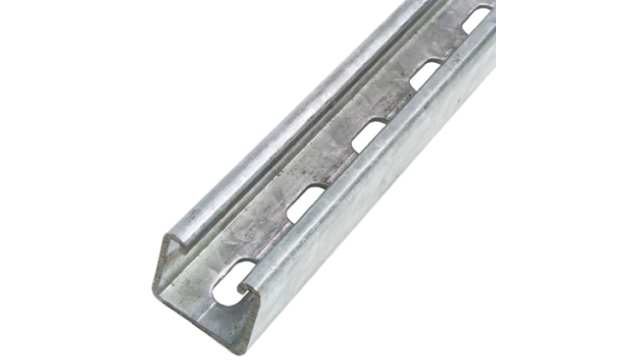 Unistrut 41 x 41 mm Galvanised Steel Strut Slotted Channel, 2 m Long | P 1000 T X 2M