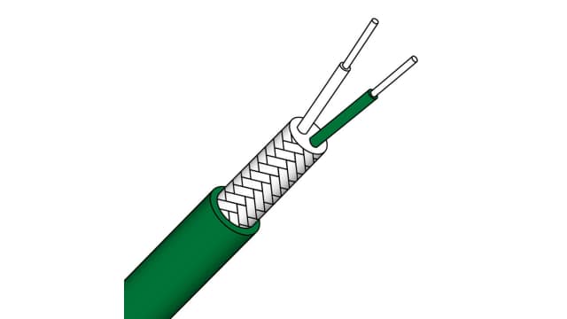 Prosensor PTPK Series Type K Thermocouple Cable/Wire, 50m, PVC Insulation, +105°C Max, 7/0.2mm | PTPK222/50