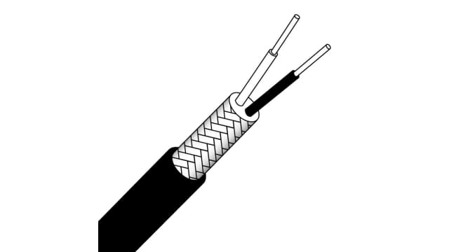 Prosensor PTPJ Series Type J Thermocouple Cable/Wire, 50m, PVC Insulation, +105°C Max, 7/0.2mm | PTPJ222/50