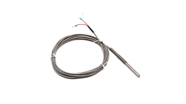Prosensor PT100 Temperature Probe, 6mm Dia, 100mm Long, 3 Wire, Class A +450°C Max | SL100SV1-3M