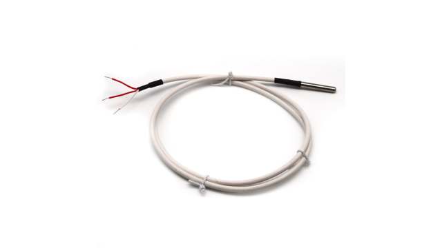 Prosensor PT100 Temperature Probe, 6mm Dia, 50mm Long, 3 Wire, Class A +105°C Max | SLSR50PVC1-1M