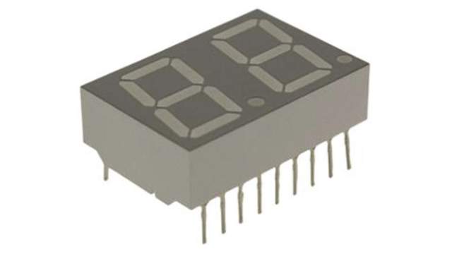 HDSP-5523-GH000 Broadcom 2 7 Segment LED Display Cathode Red 3.7mcd Right Side 14.2 mm | HDSP-5523-GH000