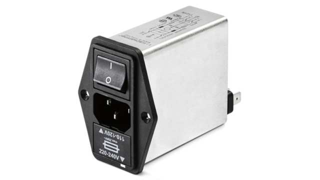 Schaffner 1A, 250 V ac Male Panel Mount IEC Filter 2 Pole FN393-1-05-11, Faston 1 Fuse | FN393-1-05-11