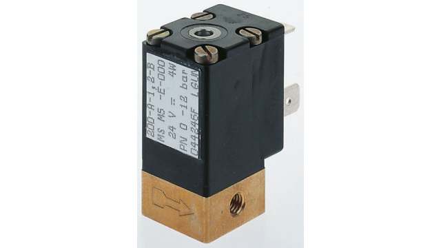 Burkert Solenoid Valve 138045, 2 Port, NC, 24 V dc, M5 | 138045