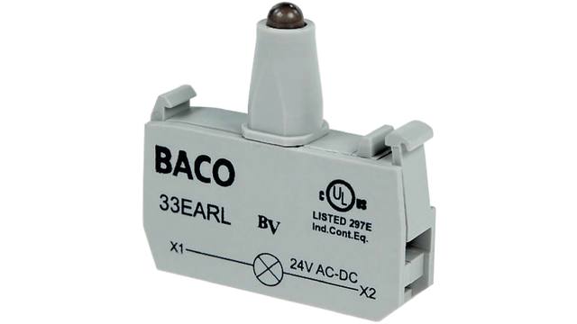 BACO BACO Series Light Block, 130V, Green Light | 33EAGM