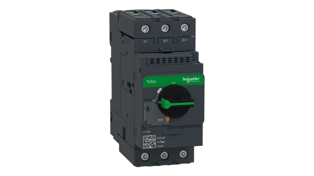 Schneider Electric TeSys Thermal Circuit Breaker - TeSyS GV 3 Pole 690V Voltage Rating DIN Rail Mount, 25A Current | GV3L25