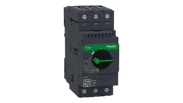 Schneider Electric TeSys Thermal Circuit Breaker - TeSyS GV 3 Pole 690V Voltage Rating DIN Rail Mount, 50A Current | GV3L50