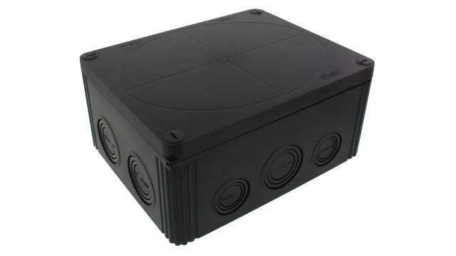 WISKA COMBI 1610 Series Black RAL 9005 Polycarbonate Junction Box, IP67, IP66, 200 mm, 160 mm 94 mm | COMBI 1610 BK
