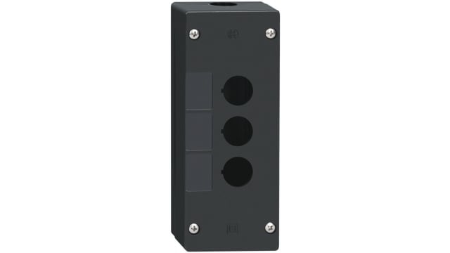 Schneider Electric Black Plastic Harmony XALG Push Button Enclosure - 3 Hole 22 mm Diameter | XALG03