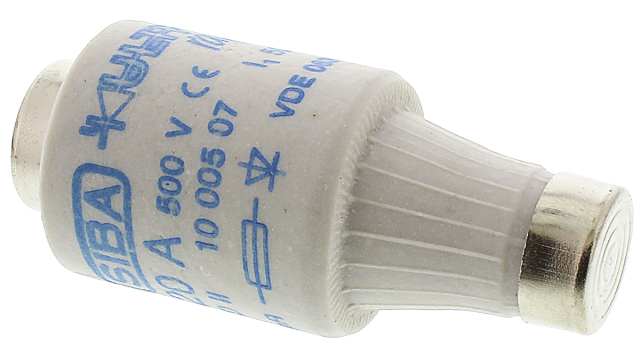 SIBA 20 A D2 Diazed Fuse, E27 Thread Size, gR, 500 V ac | 10-005-07/20A