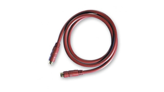 Van Damme Male Mini DIN to Male Maroon DIN Cable 20 m | 110-180-929