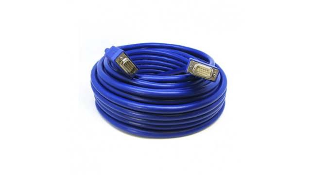 Van Damme Male VGA to Male VGA Cable, 20 m Blue | 104-242-220