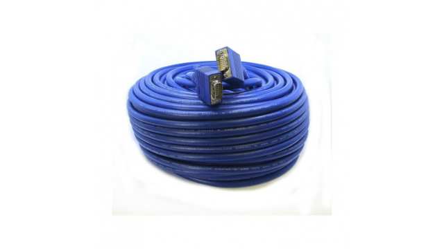 Van Damme Male VGA to Male VGA Cable, 30 m Blue | 104-244-230