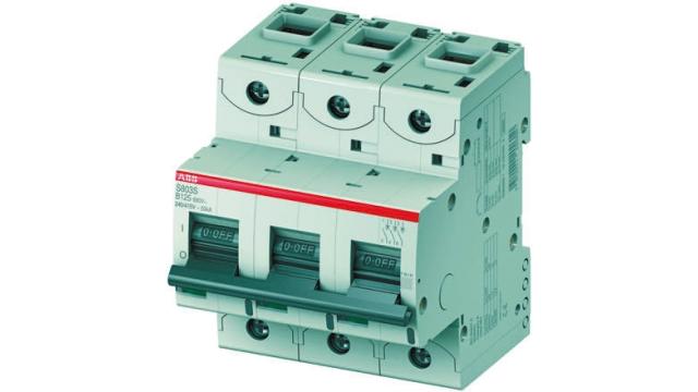 ABB High Performance S800S Miniature Circuit Breaker, 3-Pole, 63 A, Type B, 690 V AC, 250 V DC, 50 kA Breaking Capacity | 2CCS863001R0635  S803S-B63