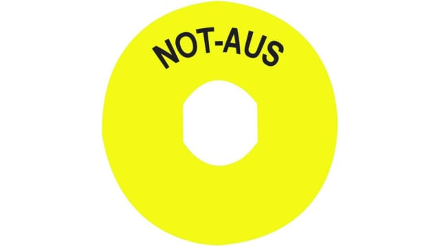 ABB Legend Plate for Use with Emergency Stop Push Button Switches | 1SFA619930R1026 - CA6-1026