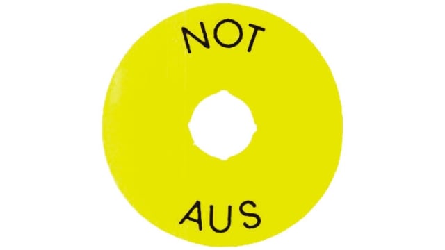 ABB Label for Use with Emergency Stop Push Button Switches | 1SFA619930R1027 - CA6-1027