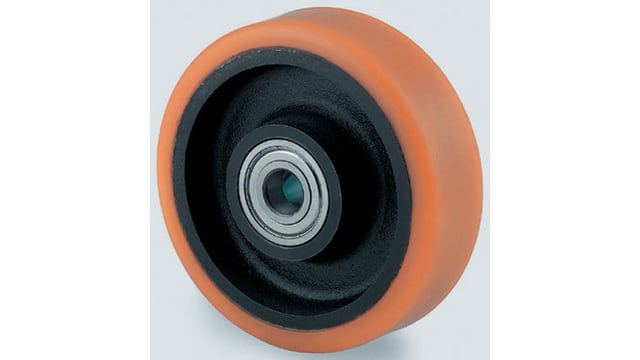 Tente Brown Polyurethane Corrosion Resistant Trolley Wheel, 1100 kg | FTP 125X50-Ø20 NL55