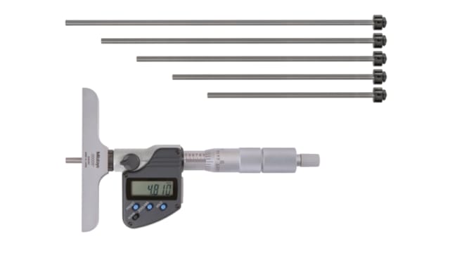 Mitutoyo 329-350-10 150 mm Metric, Imperial Depth Gauge, Stainless Steel, 500 g | 329-350-10