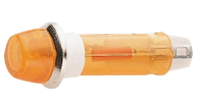 CAMDENBOSS Orange Panel Mount Indicator, 240V, 8mm Mounting Hole Size, Lead Wires Termination | IND5032405-240-T/AMB