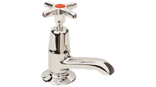 Pegler Yorkshire Chrome Plated Brass Twist Handle Hot Basin Tap BSP | 301007