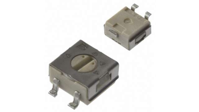 10 Ω, Surface Mount Trimmer Potentiometer, Gull Wing 0.25 W Top Adjust Bourns, 3314 | 3314G-1-100E