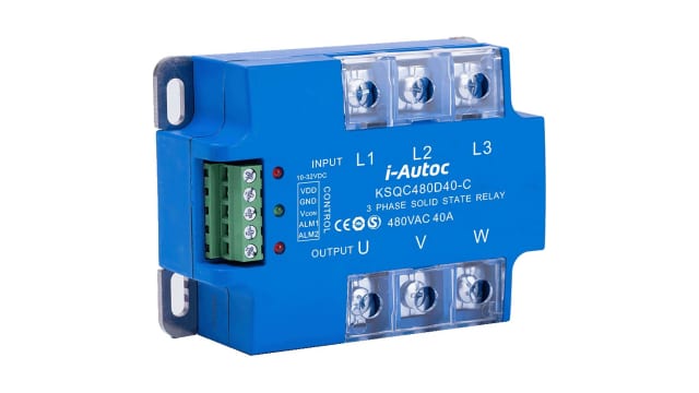 i-Autoc Solid State Relay, 40 A Load, Panel Mount, 530 V ac Load, 32 V dc Control | KSQC480D40-C