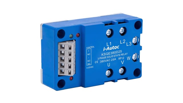 i-Autoc Solid State Relay, 25 A Load, Panel Mount, 440 V ac Load, 280 V ac Control | KSQE380A25