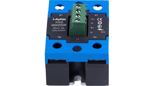 i-Autoc Solid State Relay, 25 A Load, Panel Mount, 530 V ac Load, 15 V dc Control | KSID480LD25