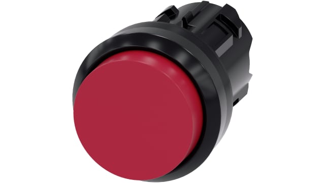 Siemens SIRIUS ACT Series Red Momentary Push Button Head, 22 mm Cutout, IP66, IP67, IP69K | 3SU1000-0BB20-0AA0