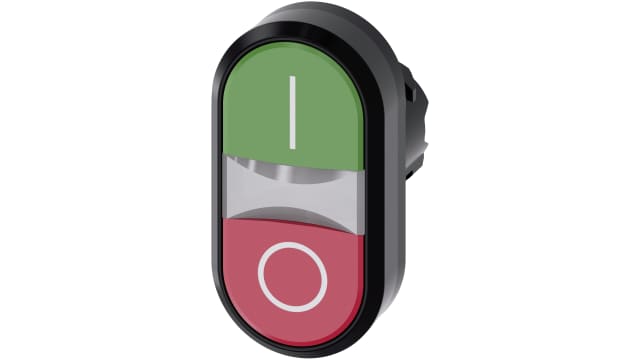 Siemens SIRIUS ACT Series Red, Green Momentary Push Button Switch, 22 mm Cutout, IP69K, IP67, IP66 | 3SU1001-3AB42-0AK0