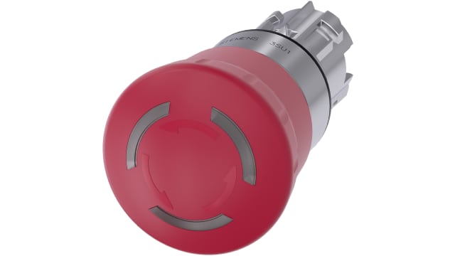 Siemens SIRIUS ACT 3SU10 Series, Twist Release, Emergency Stop Push Button Head 40 mm Diameter | 3SU1051-1HB20-0AA0