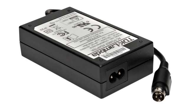TDK-Lambda 65W Power Brick AC/DC Adapter 12V dc Output, 5A Output | DTM-65PW-120-C8