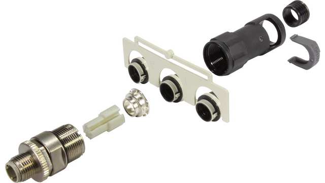 HARTING Circular Connector, 4 Contacts, Cable, M12 Connector, Plug, Male, IP65, IP67, M12 Series | 21038821411