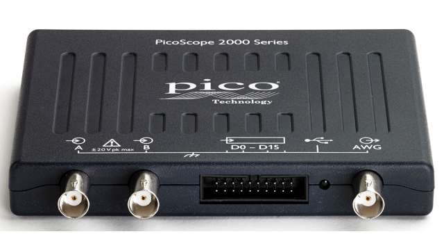 Pico Technology PQ011 PicoScope 2000 Series, 100MHz PC Based Oscilloscope, 2 Analogue Channels, 16 Digital Channels - | PicoScope 2208B MSO