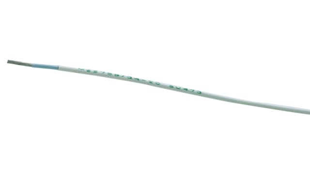TE Connectivity M22759 Series White 3.31 mm² Hook Up Wire, 12 AWG, 37 / 28 AWG, 100m, ETFE Insulation, M22759/32-12-9 | M22759/32-12-9