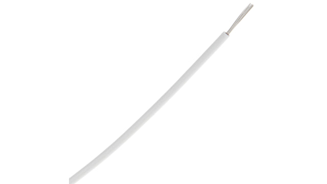 TE Connectivity M22759 Series White 2 mm² Hook Up Wire, 14 AWG, 19 / 27 AWG, 100m, ETFE Insulation, M22759/32-14-9 | M22759/32-14-9
