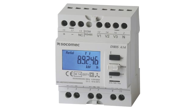 Socomec 1 Phase LCD Digital Panel Multifunction Meter, Type Electrical | 48250020