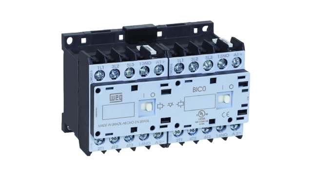 WEG CWCI0 Reversing Contactor, 24 V Coil, 3-Pole, 16 A, 7.5 kW 24 V, 3 NO, 690V ac | CWCI016-01-30C03