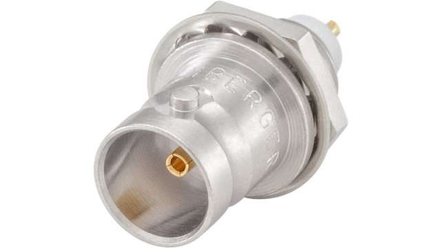 Rosenberger 71 Series Panel Mount Female BNC, 75 Ω, Straight Body Solder | 71K504-200N5