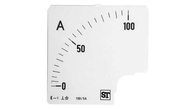 Sifam Tinsley Meter Scale For Use With  96 x 96 Analogue Panel Ammeter | EQ94-00D1-0001 0/100A