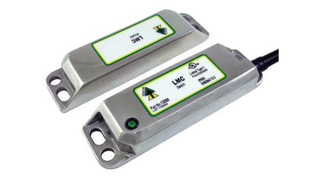 IDEM LMC Series Magnetic Non-Contact Safety Switch, 24V dc, 316 Stainless Steel Housing, 2NC, 5m Cable | 133006